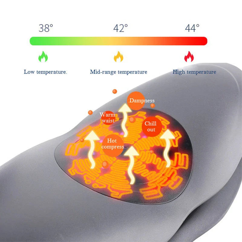 Premium lumbar support massage device with intelligent traction, heat therapy, and vibration massage functions for relieving back pain and muscle fatigue