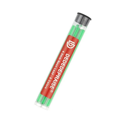 4.0mm mechanical pencil for drawing with colour lead refills in yellow, orange, blue, green, rose red, and orange red