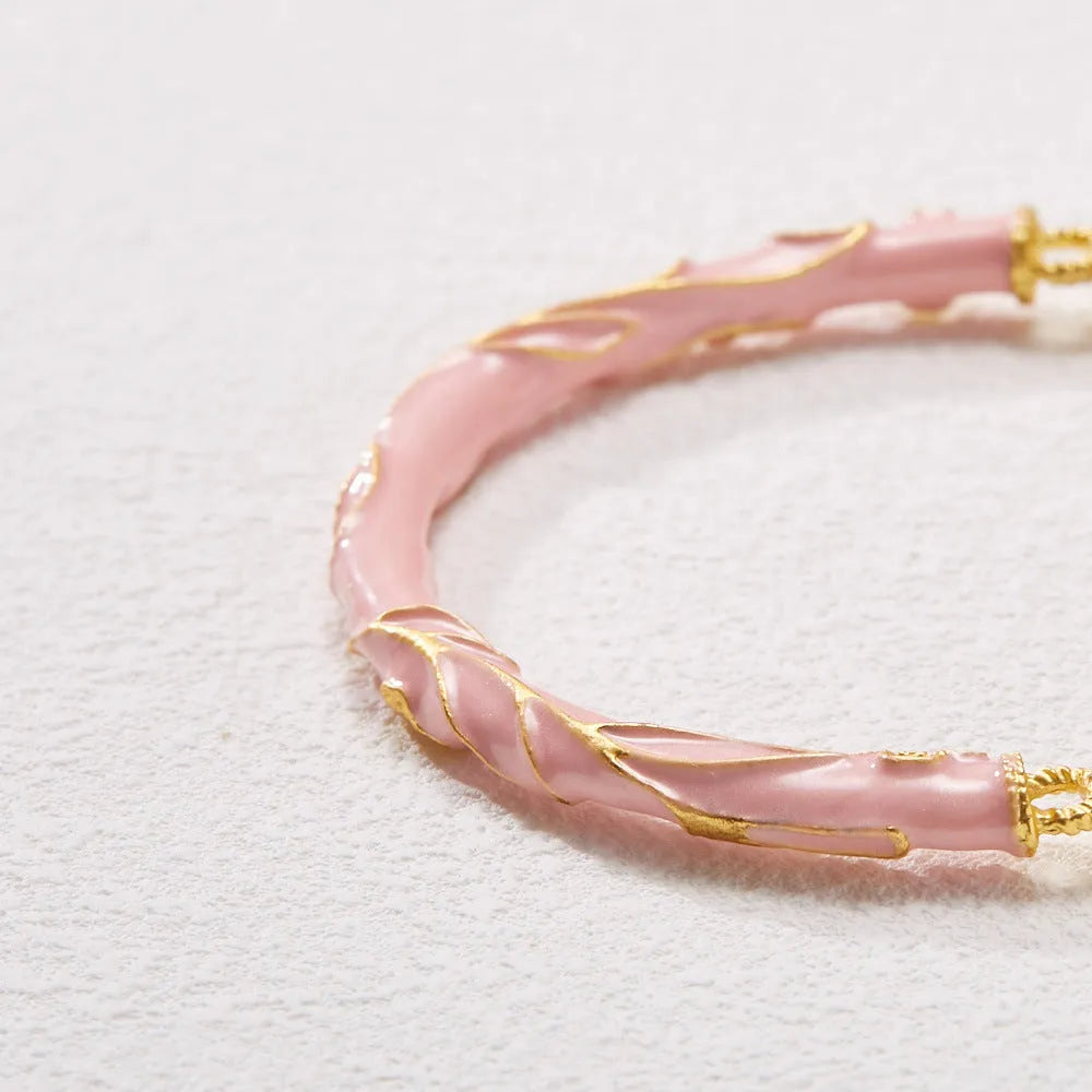 Half-life Liangyuan lily jade half bracelet with sunstone material and adjustable lace closure
