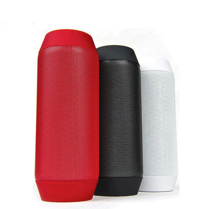 Mini portable Bluetooth stereo speaker with colour-changing lights in black or white options