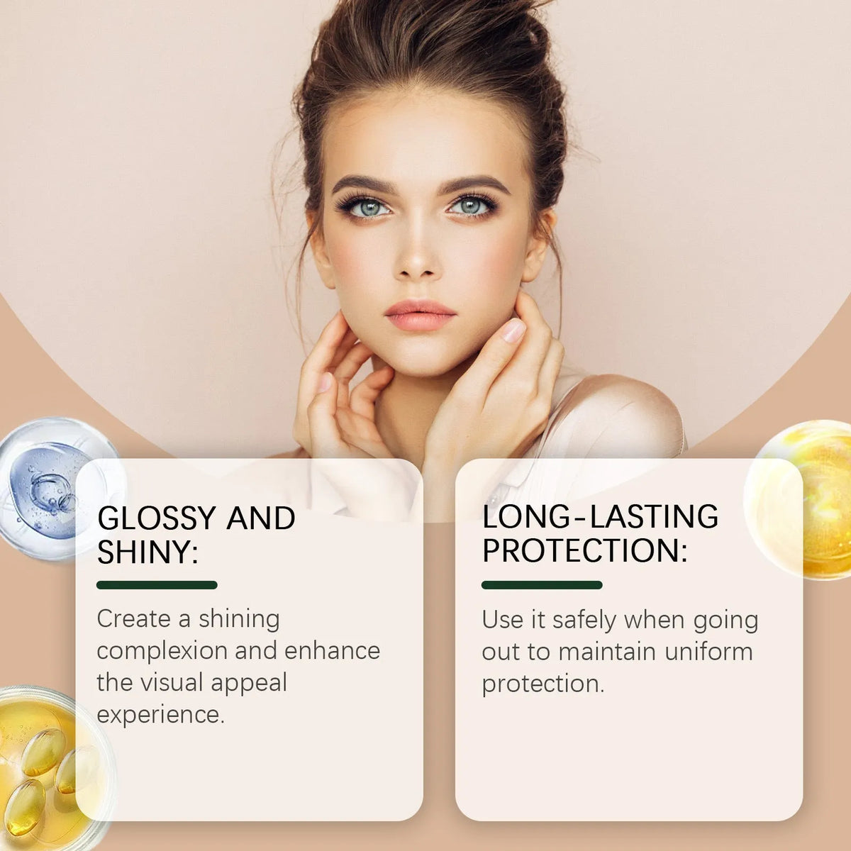 100ml bottle of Coconut Sparkling Sunscreen Oil with golden oil visible inside