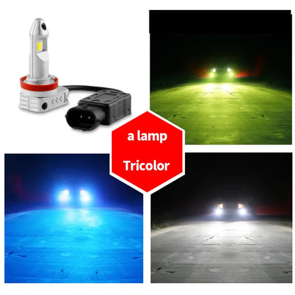 LED fog light retrofit bulb with aluminium housing for cars, motorcycles, and trucks