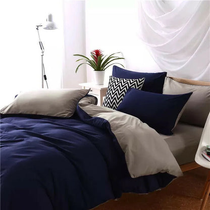 4-piece bedding set with reactive printed twill fabric in flower pattern colours for 2.0m bed