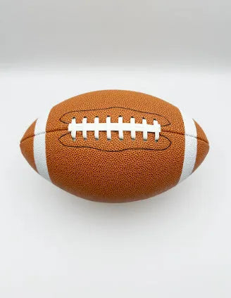 Children's American football size 9 PU training ball in maroon or brown for sports and other ball games.