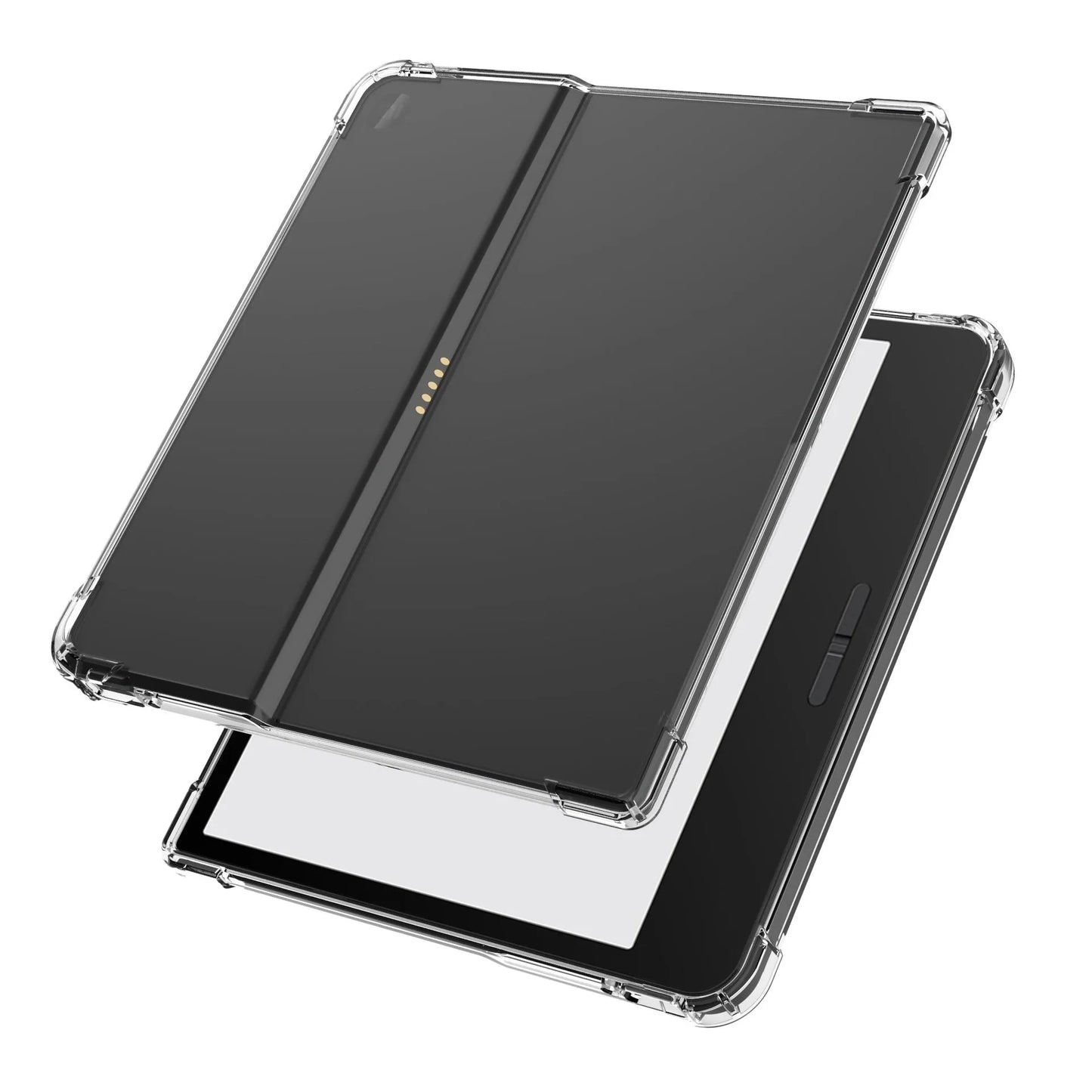 Transparent airbag protection case for a 7-inch Xiaomi smartphone on a table.