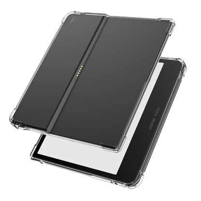 Transparent airbag protection case for a 7-inch Xiaomi smartphone on a table.