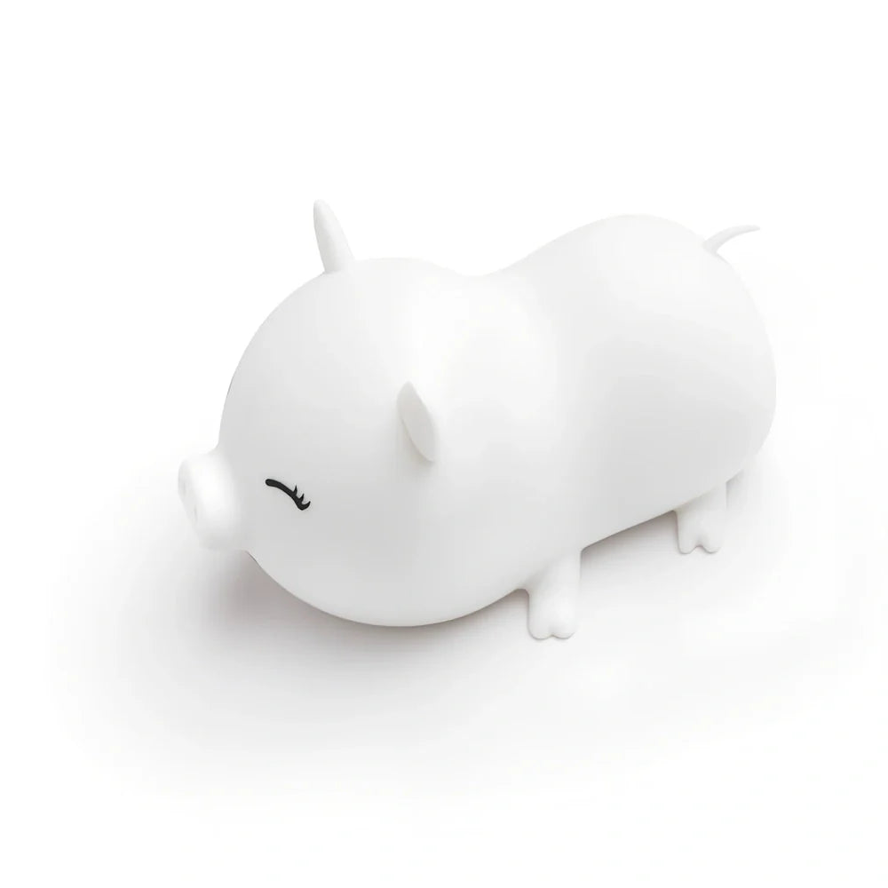 White Peppa Pig cartoon LED night light, 140x100x83 mm with inductive sensor and USB cable for warm yellow bedroom glow