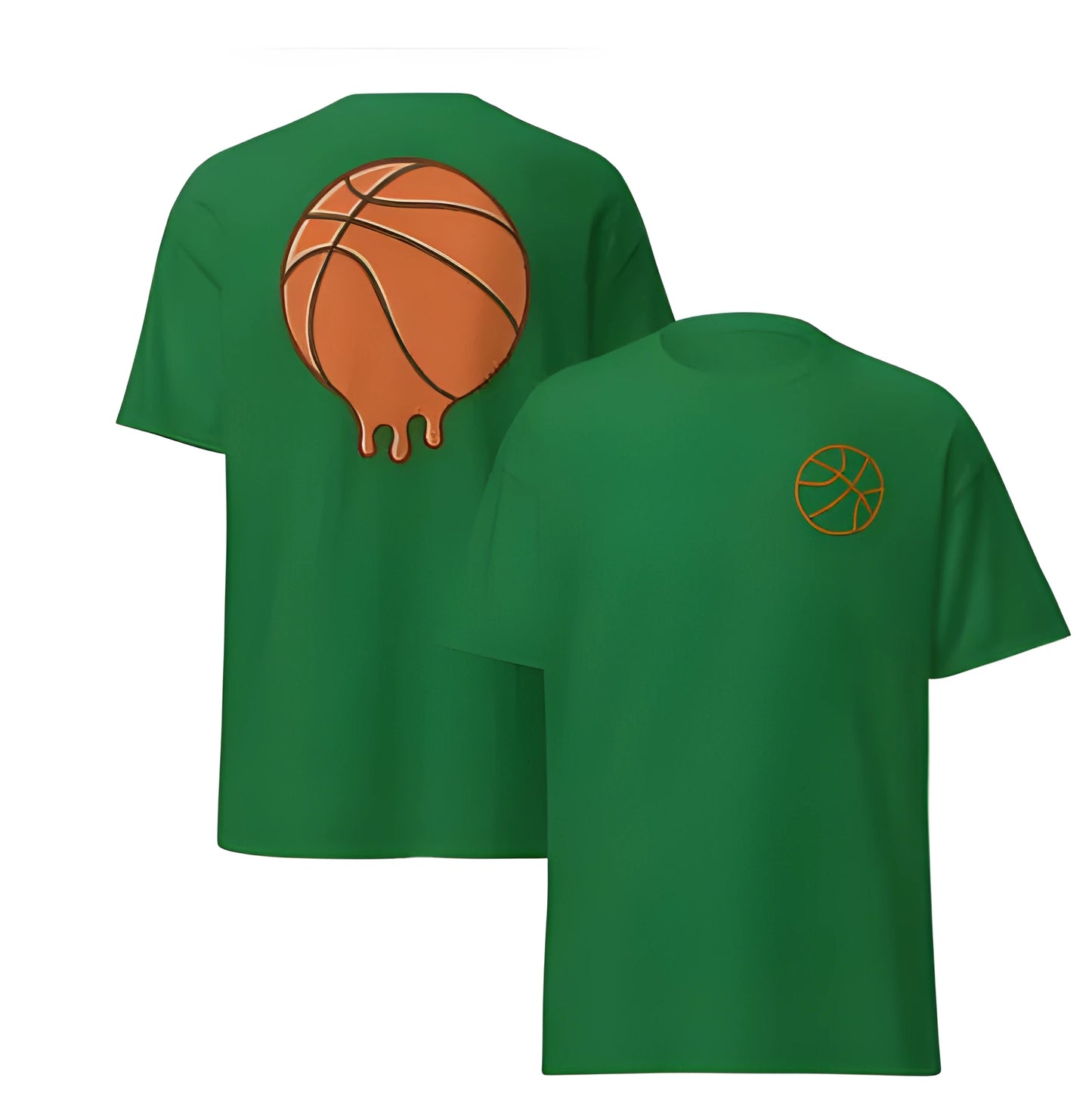 Men's thin polyester mesh short-sleeved T-shirt on a hanger, showing ball-style pattern, available in multiple colours.