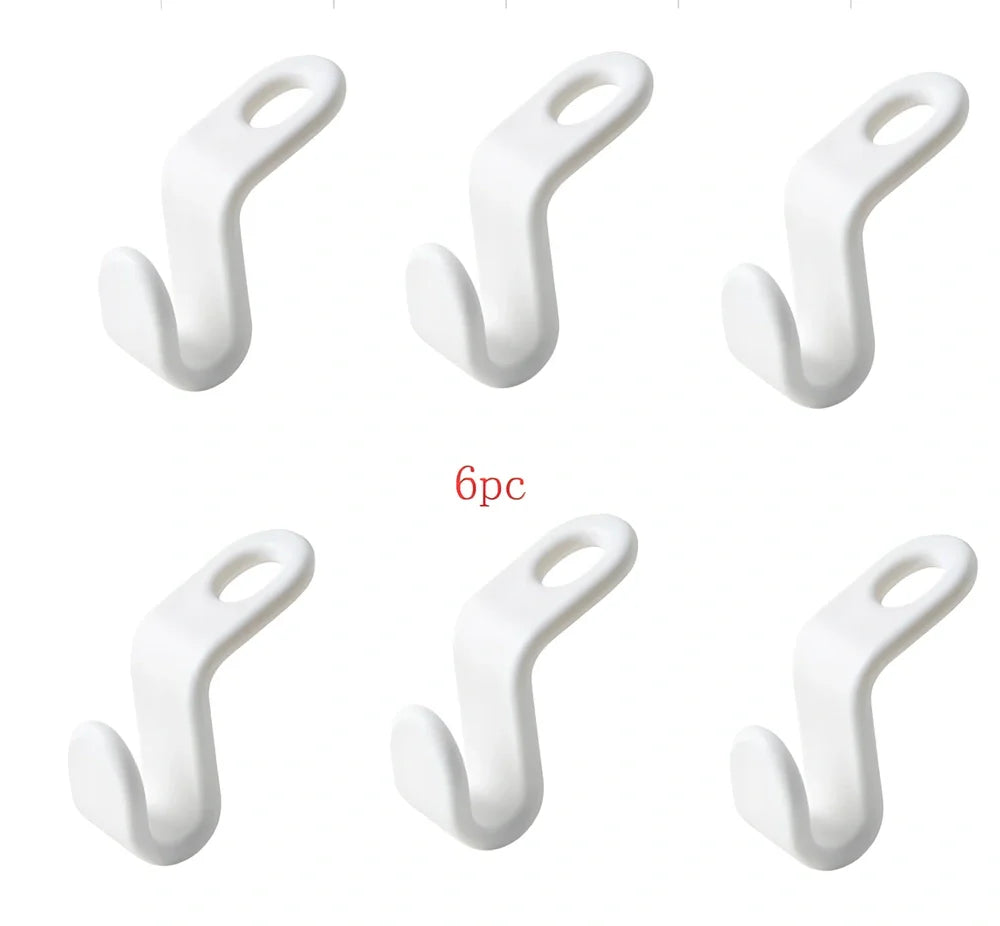 Plastic closet stack hanger rack with 6x2cm PP connectors for vertical garment stacking