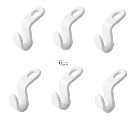 Plastic closet stack hanger rack with 6x2cm PP connectors for vertical garment stacking