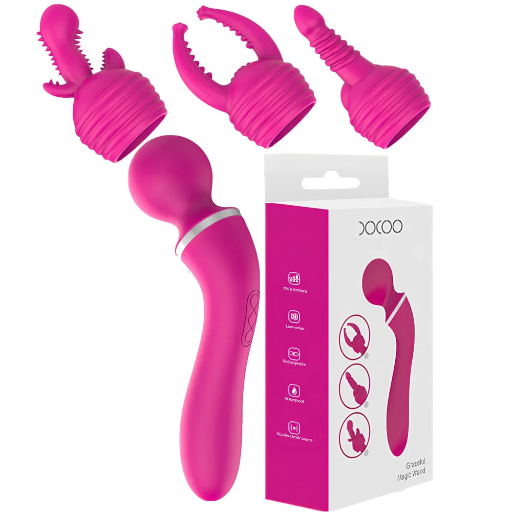 Tianlong Stick silicone vibrator, 19.6 cm length with ten frequency settings and optional headgear, rechargeable adult toy