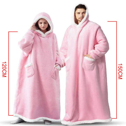 Cozy TV Hoodie Blanket in various colors, including pink, black, navy blue, wine red, and grey, with convenient pockets for relaxing at home