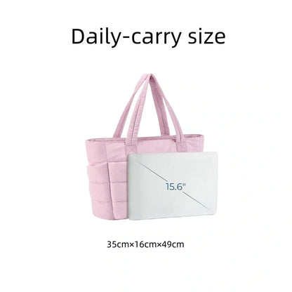 Women's large cotton handbag with zipper in multiple colours