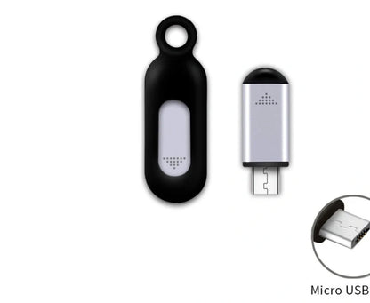 Compact aluminium cell phone infrared remote control with glossy black finish