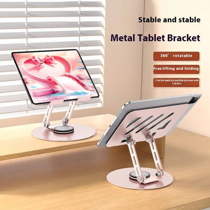 Carbon steel folding rotating notebook bracket, 260 x 220 x 46mm, for tablet and laptop desks