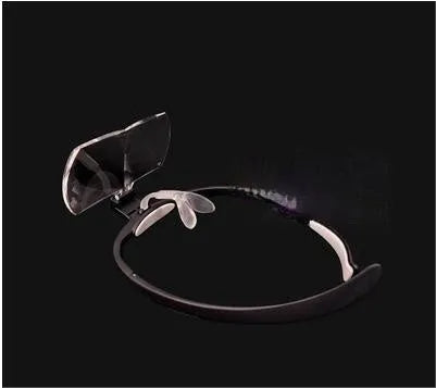 Head-mounted magnifying glass with adjustable nose pads for jewellery and electronic repair work