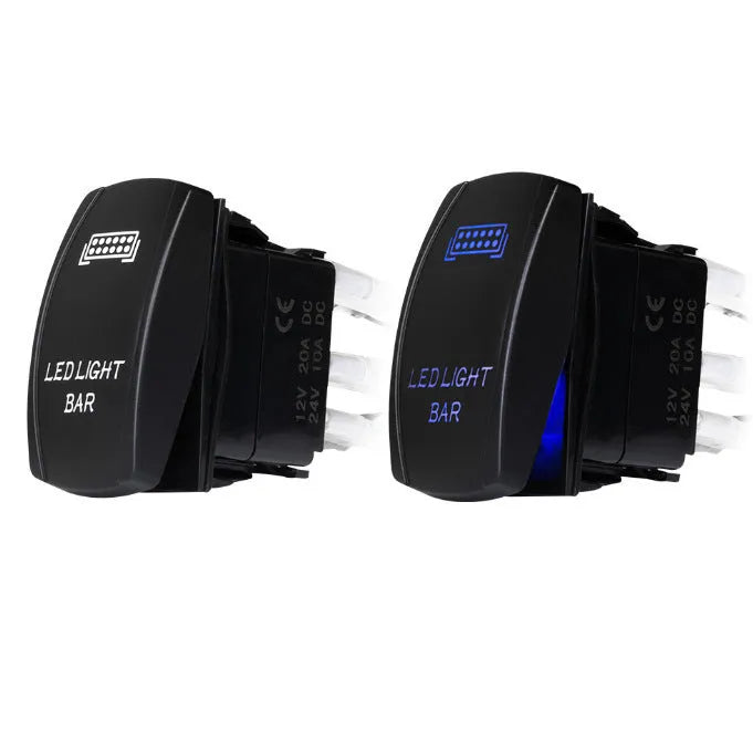 Off road LED spotlight cable set with 2 metre black wiring harness and light bar switch