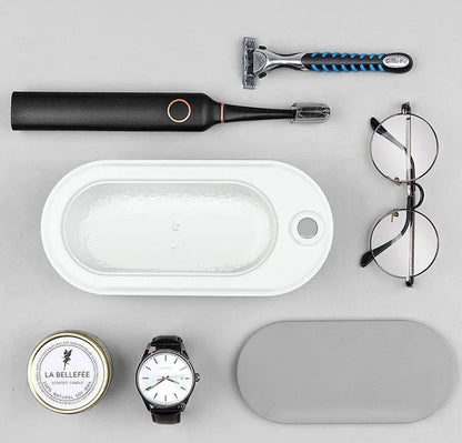 Premium ultrasonic cleaning machine for jewelry, watches, and eyewear - restores shine in just minutes