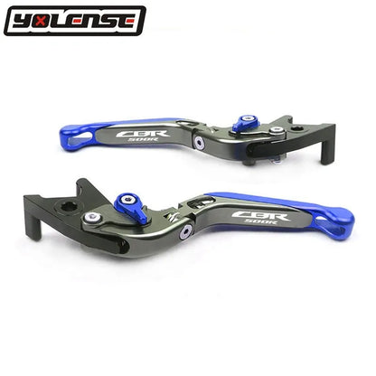 CNC foldable telescopic brake clutch horn levers for Honda CBR500R 2013 onwards, T6061 alloy, anodised, pair