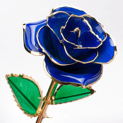 24K gold-plated rose flower in elegant gift box for Valentine's Day