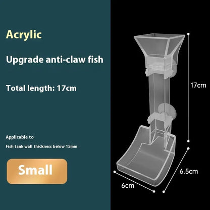 Aquarium feeding dish set with three tube lengths, cleaning brushes and feed spoons