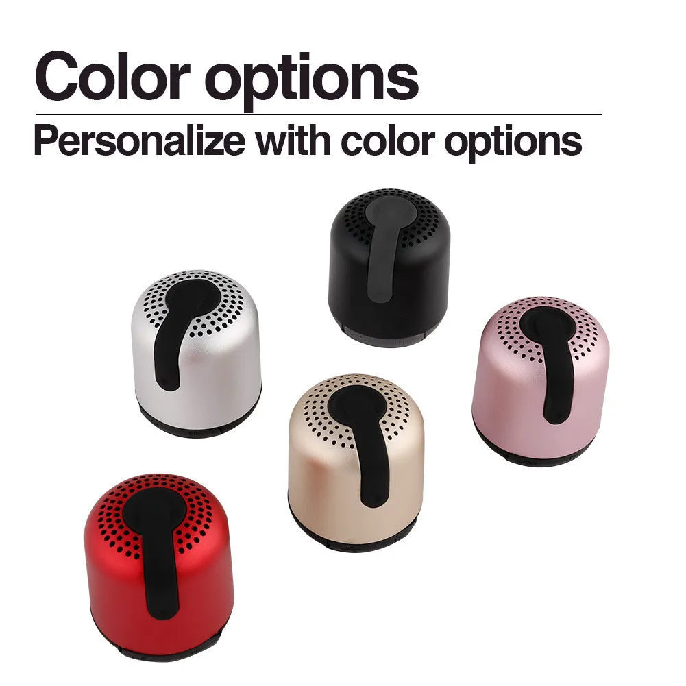 Hieha XQ11 cylinder-shaped metal Bluetooth portable speaker in silver colour