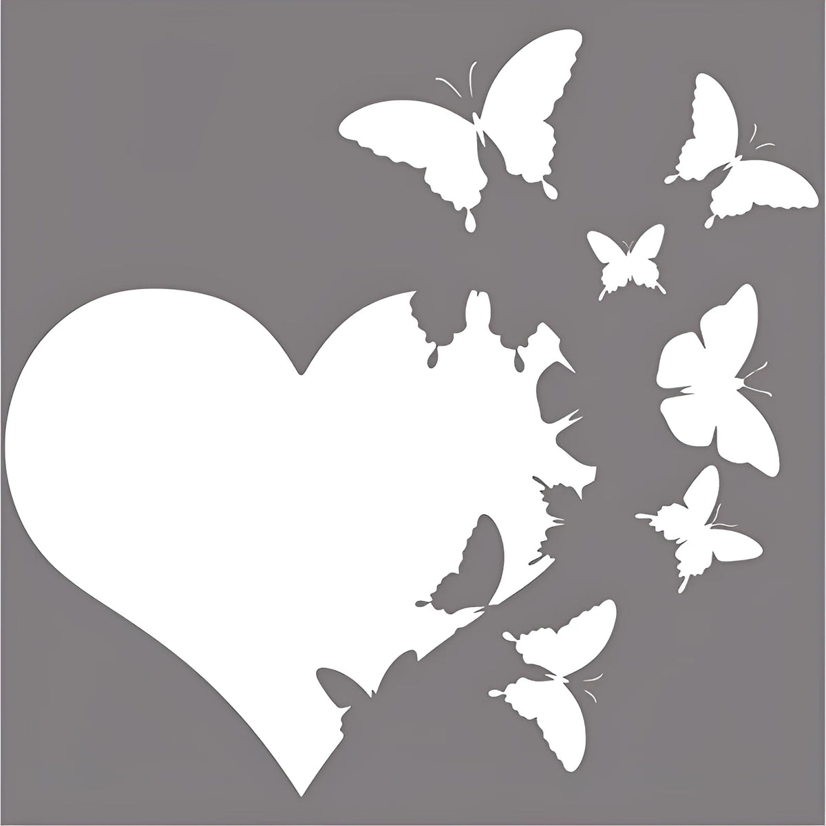 Love Butterfly car decoration sticker in plastic measuring 15x15cm in six colour options