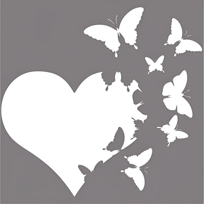 Love Butterfly car decoration sticker in plastic measuring 15x15cm in six colour options