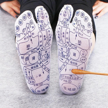 Acupressure reflexology socks for foot massage and pain relief