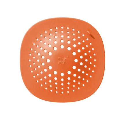 Square TPR rubber sink drain stopper measuring 145mm in dark grey, orange, white, green, and blue colour options