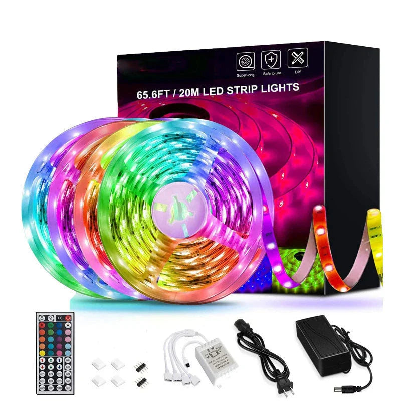Versatile RGB LED strip lights for customizable home decor and ambient lighting