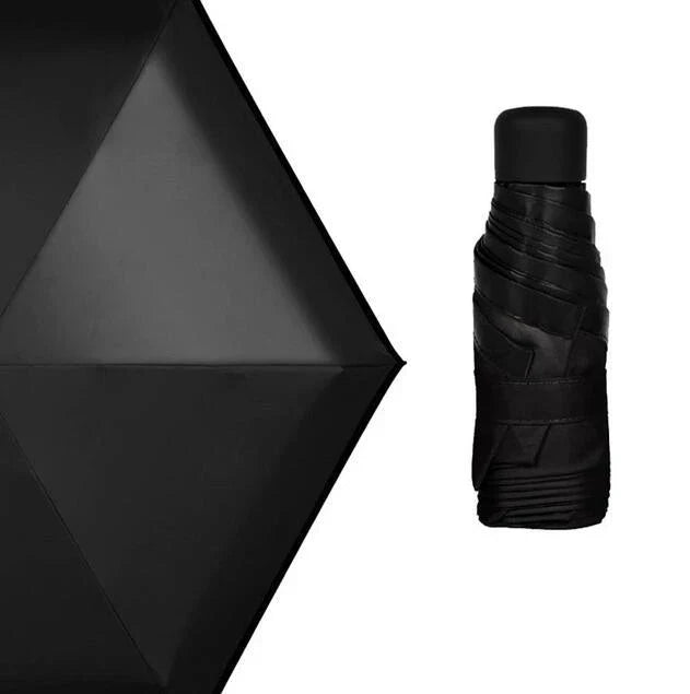 Compact, foldable umbrella in various colours offering premium weather protection and UV shielding