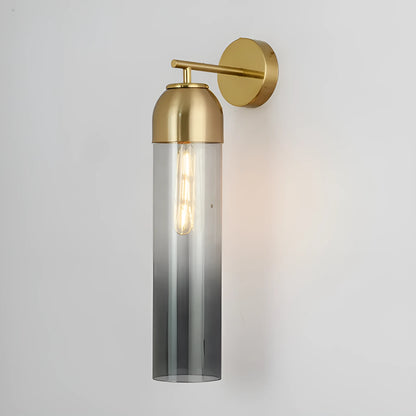 Nordic postmodern creative glass wall lamp in modern minimalist style on a living room wall.