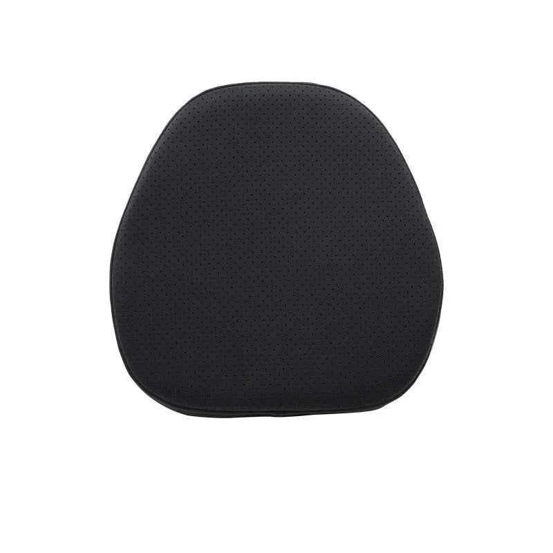 Minimalist brown car headrest pillow and lumbar seat cushion set for neck and back support