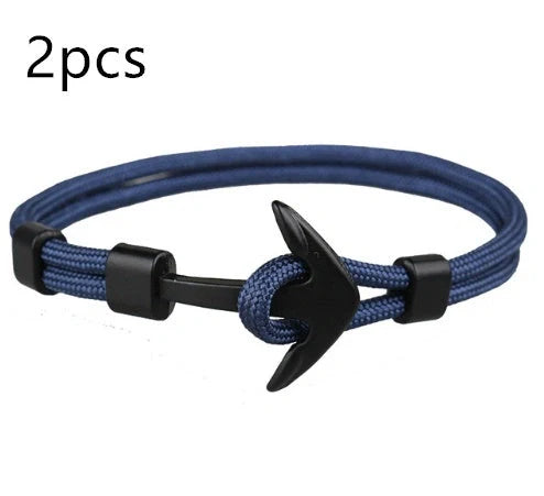 Stylish unisex anchor bracelet with hand strap, perfect for nautical fashion enthusiasts