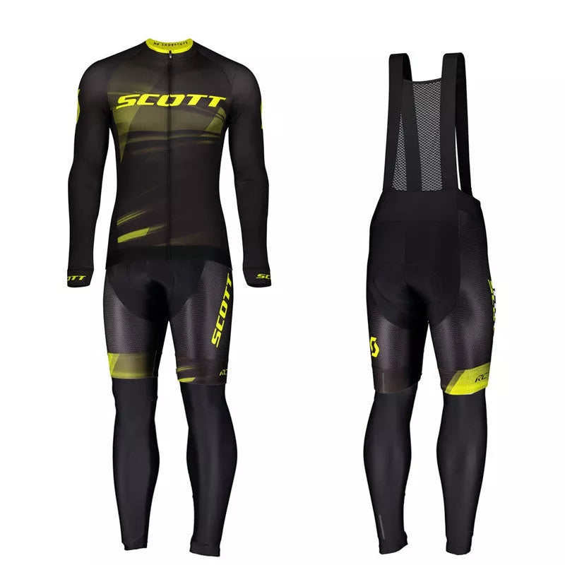 Men's breathable shortsleeved bib cycling jersey suit in various colours for summer rides