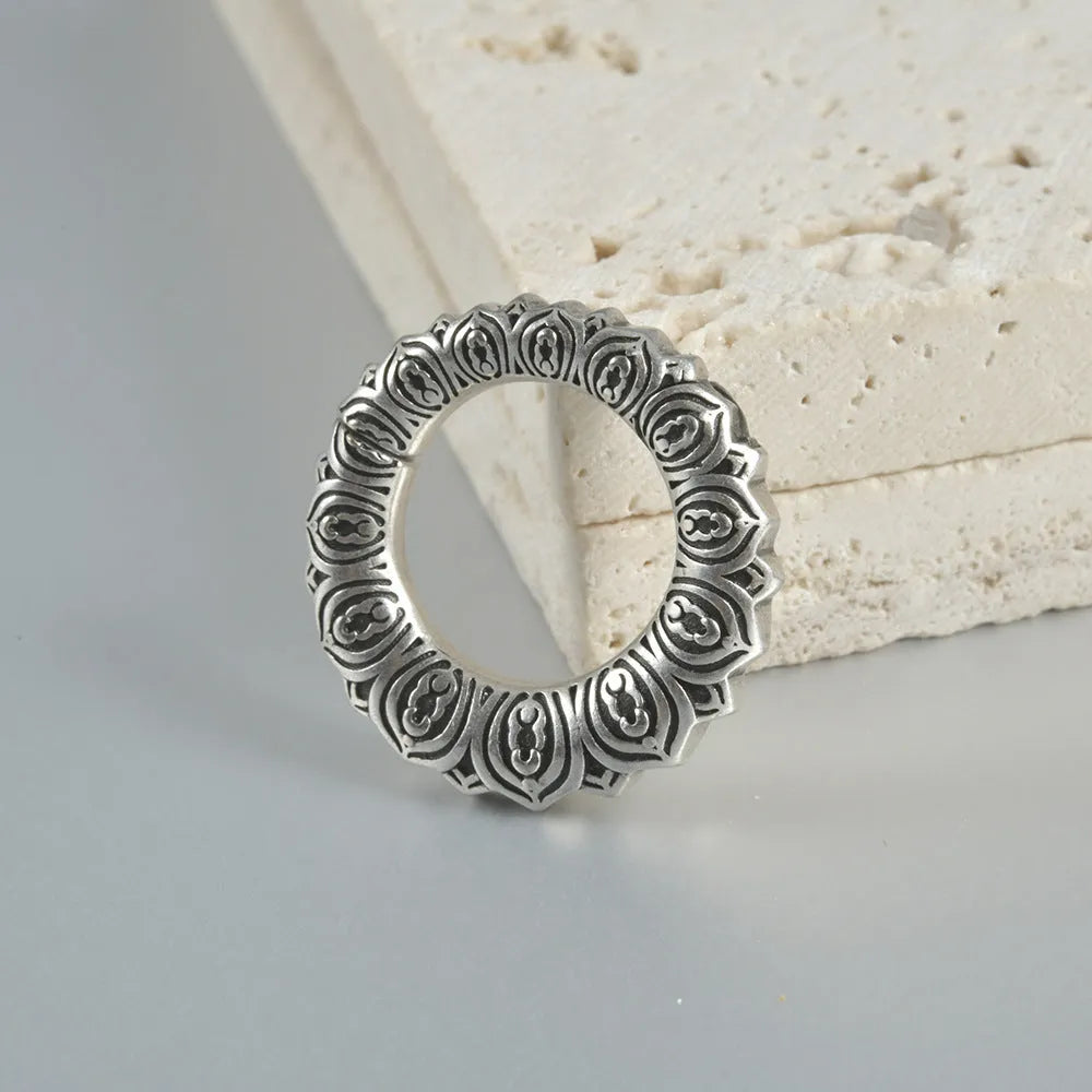 Stainless steel magnetic earrings with hollow heart or lotus design in antique silver or gold finish