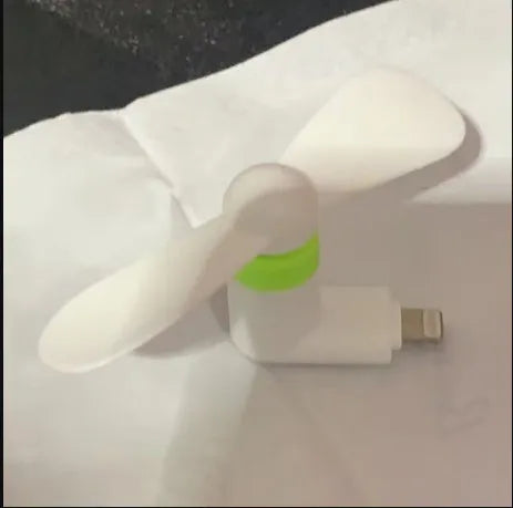 Portable mobile phone mini fan with rotary switch in multiple colour options
