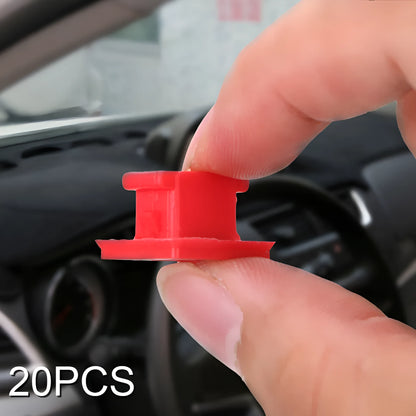 Ten white plastic snap-in clips for BMW interior door panel repair.