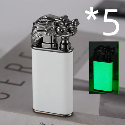 Sleek flame lighter with captivating marine-inspired designs, featuring a powerful dual-flame system for versatile outdoor use