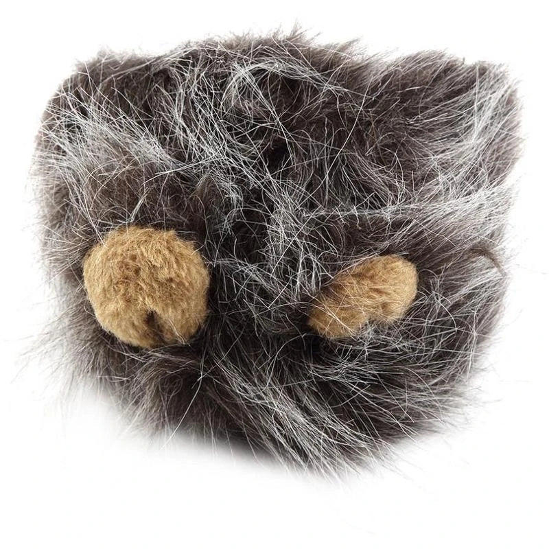 A charming pet hat with a fluffy lion mane and ears, designed to make your furry friend look like the king or queen of the jungle.