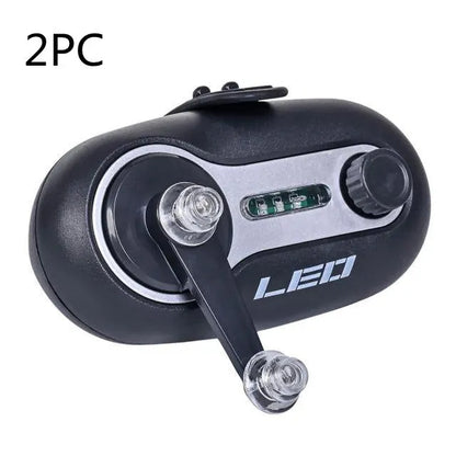 Telescopic fishing rod alarm with night fishing signal light in blue or black rocker/turntable styles