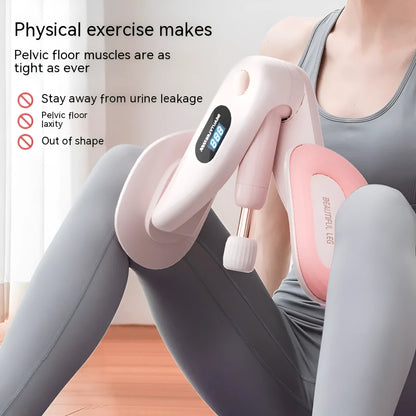 Pelvic floor muscle trainer with electronic counter in grey colour
