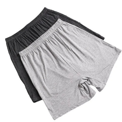 Men's solid colour high-waist boxers in modal fabric laid flat.