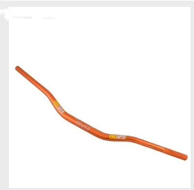 Orange aluminium scrambling motorcycle handlebar with 28mm diameter and 80x10cm dimensions