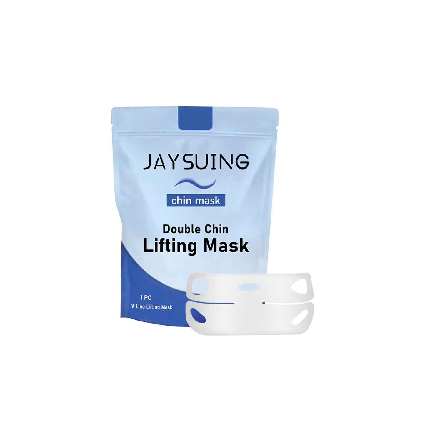 White packaged single-use firming lifting facial mask with hyaluronic acid and collagen