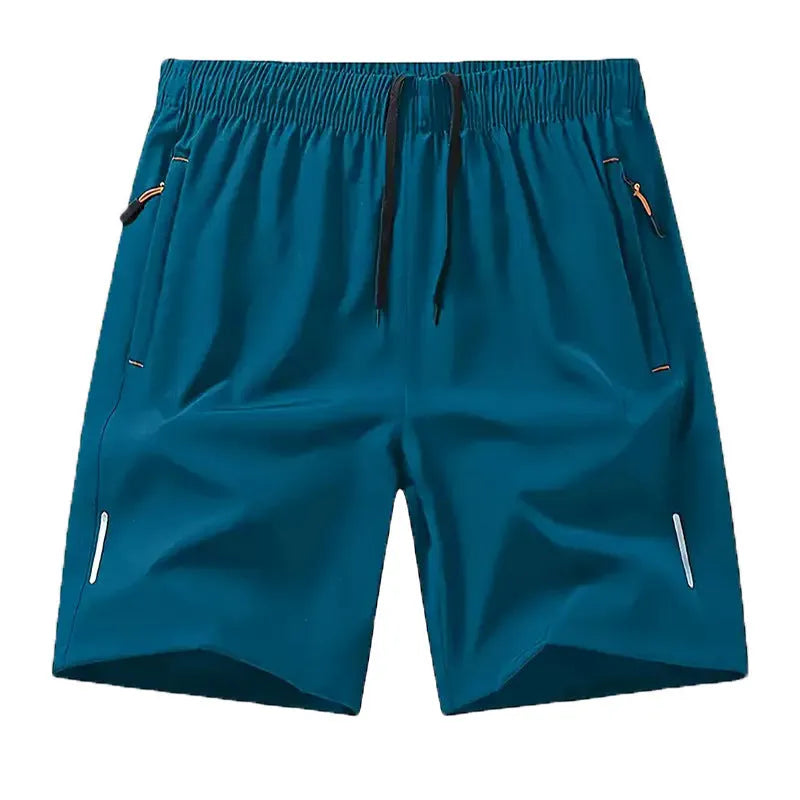 Men's black polyester basketball shorts with loose fit straight cut design for summer sports
