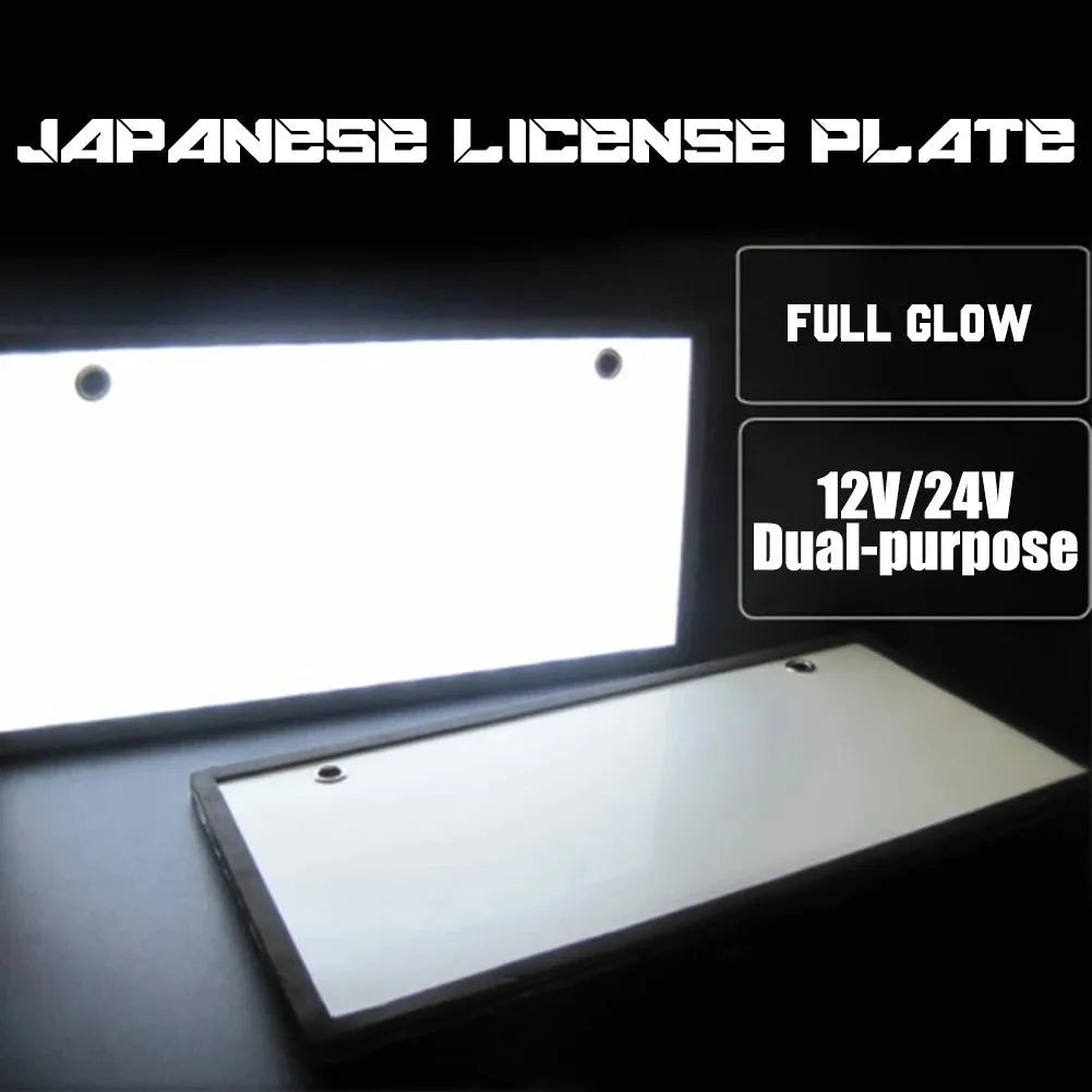Two plastic LED licence plate lights with 15 beads per bar for truck illumination