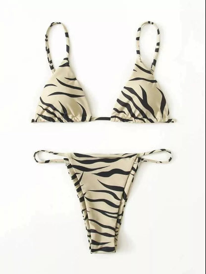 Women's three-piece swimsuit in polyester, available in multiple colours