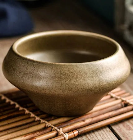 Ceramic tall bowl with Edo pattern, 15cm height, microwave-safe porcelain for soups and noodles